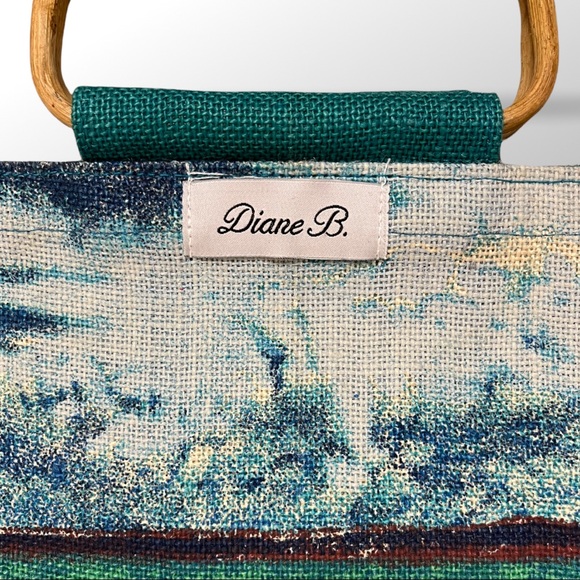 Diane B Burlap Tote NWOT - Picture 4 of 5